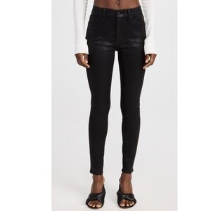 Good American Good Legs Waxy Finish Black Jeans EUC Size 4